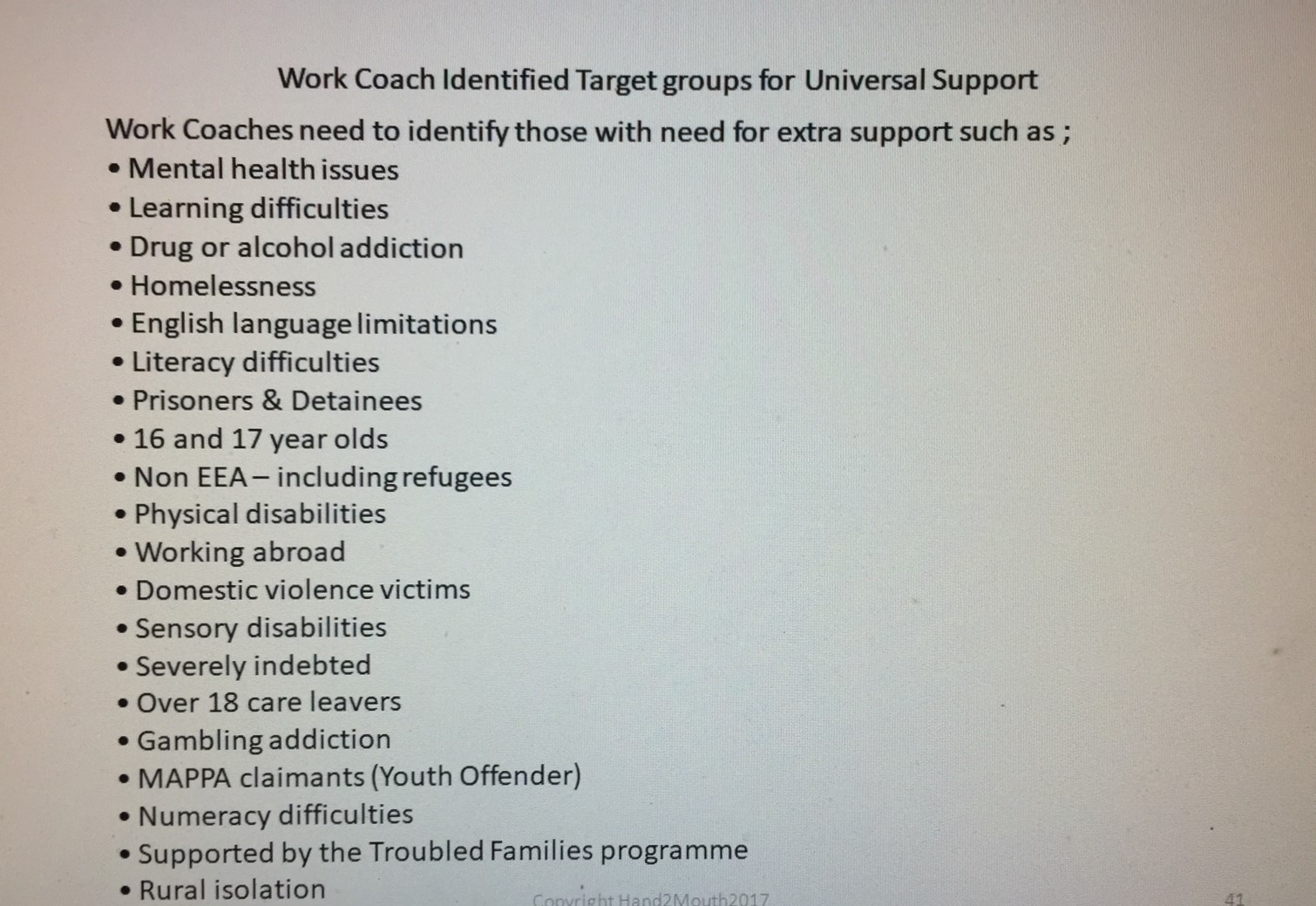 work coach targets